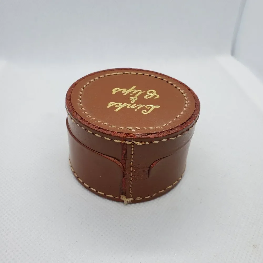 Vintage Real Hide Links & Clips Holder